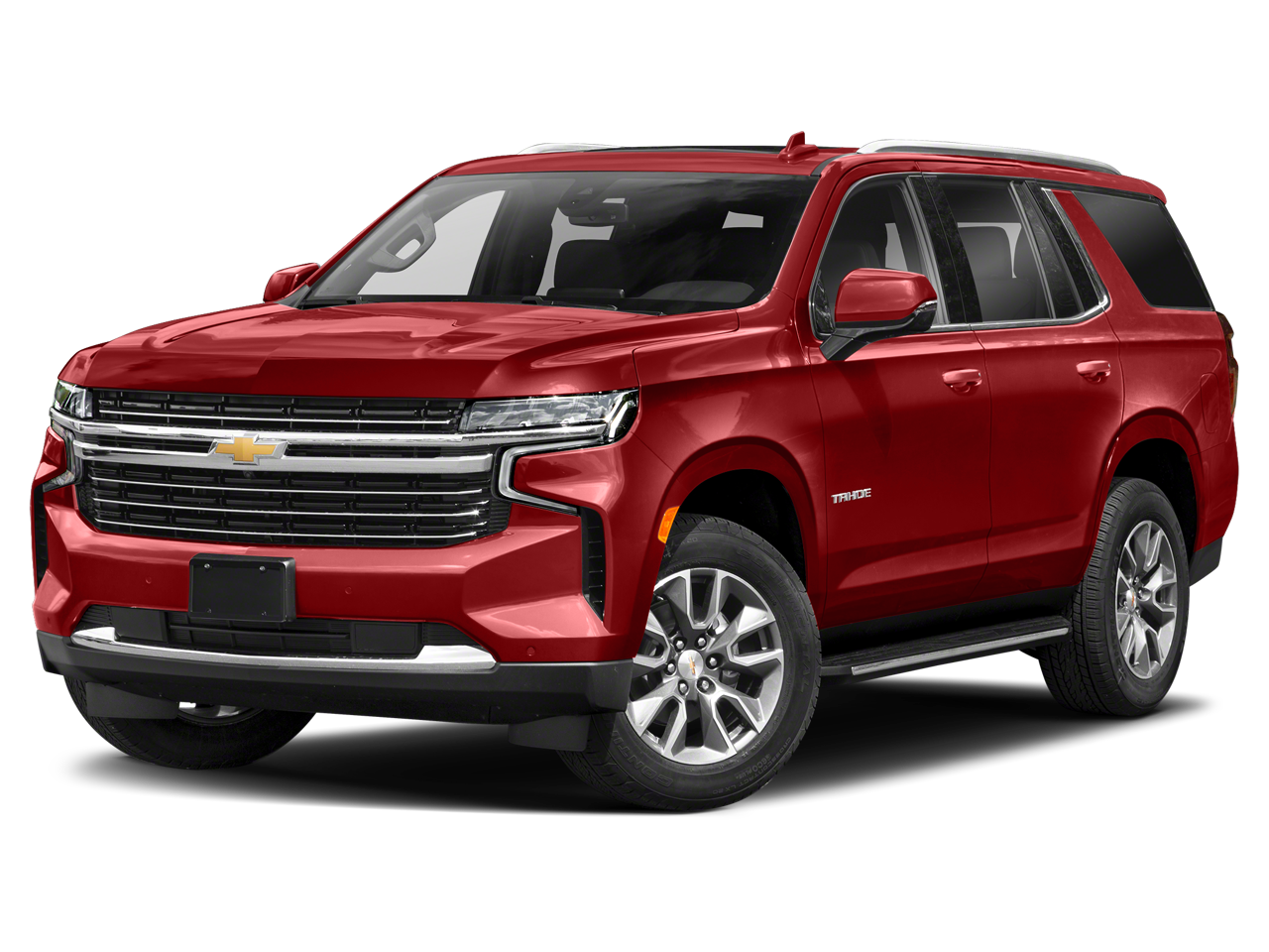 2021 Chevrolet Tahoe LT in Black — front three-quarter view