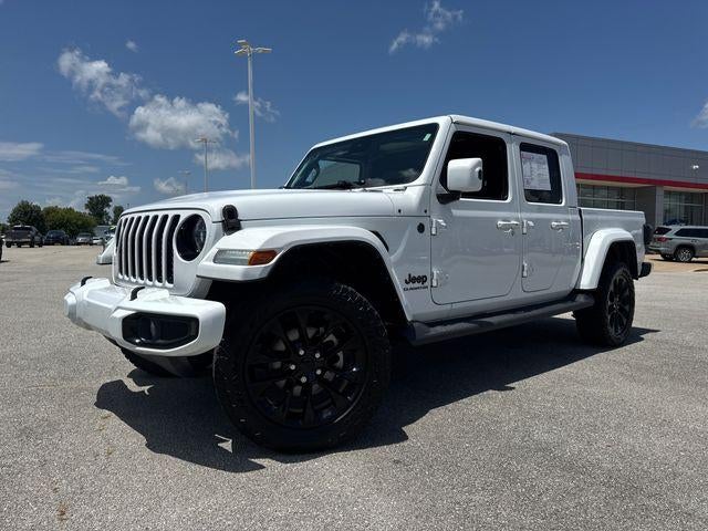 2021 Jeep Gladiator Overland 4x4 in Bright White Clearcoat — front three-quarter view