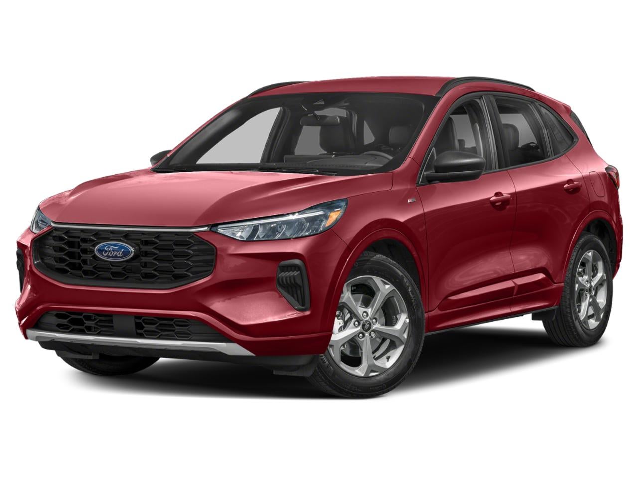 2024 Ford Escape ST-Line AWD in Rapid Red Metallic Tinted Clearcoat — front three-quarter view