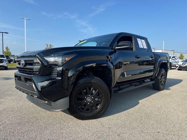2024 Toyota Tacoma 4WD 4WD SR Double Cab 5' Bed AT (GS) in Black — front three-quarter view