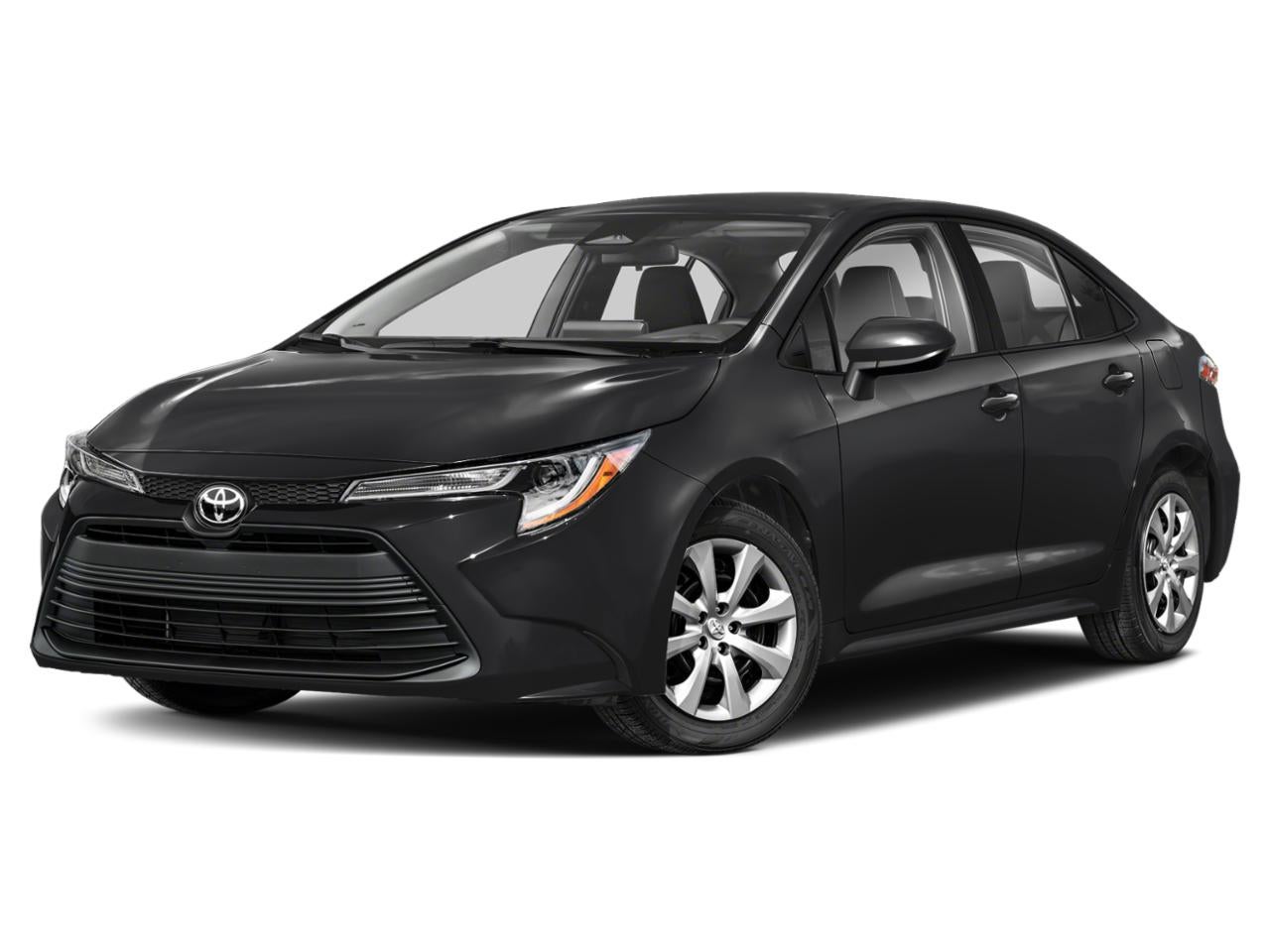 2024 Toyota Corolla LE CVT (Natl) in Midnight Black Metallic — front three-quarter view