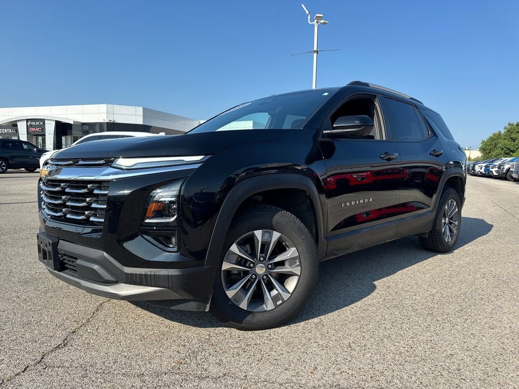 2025 Chevrolet Equinox LT in Mosaic Black Metallic — front three-quarter view