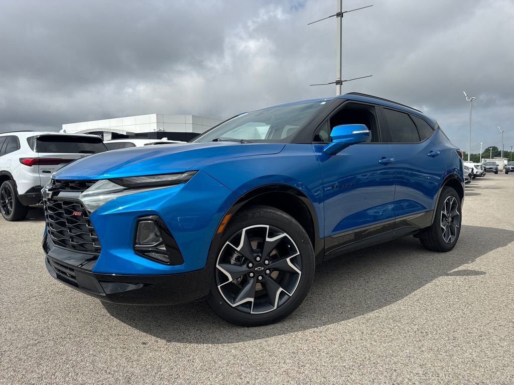 2021 Chevrolet Blazer RS in Bright Blue Metallic — front three-quarter view