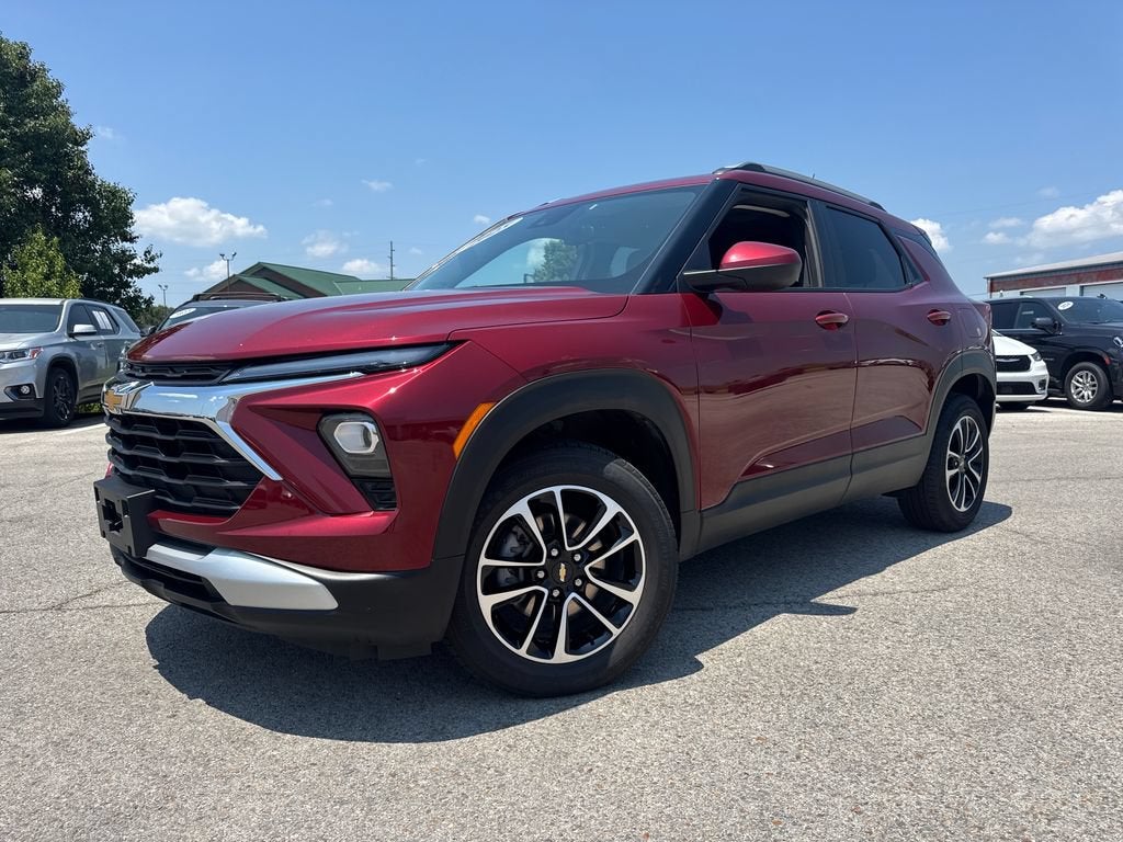 2025 Chevrolet Trailblazer LT in Crimson Metallic — front three-quarter view