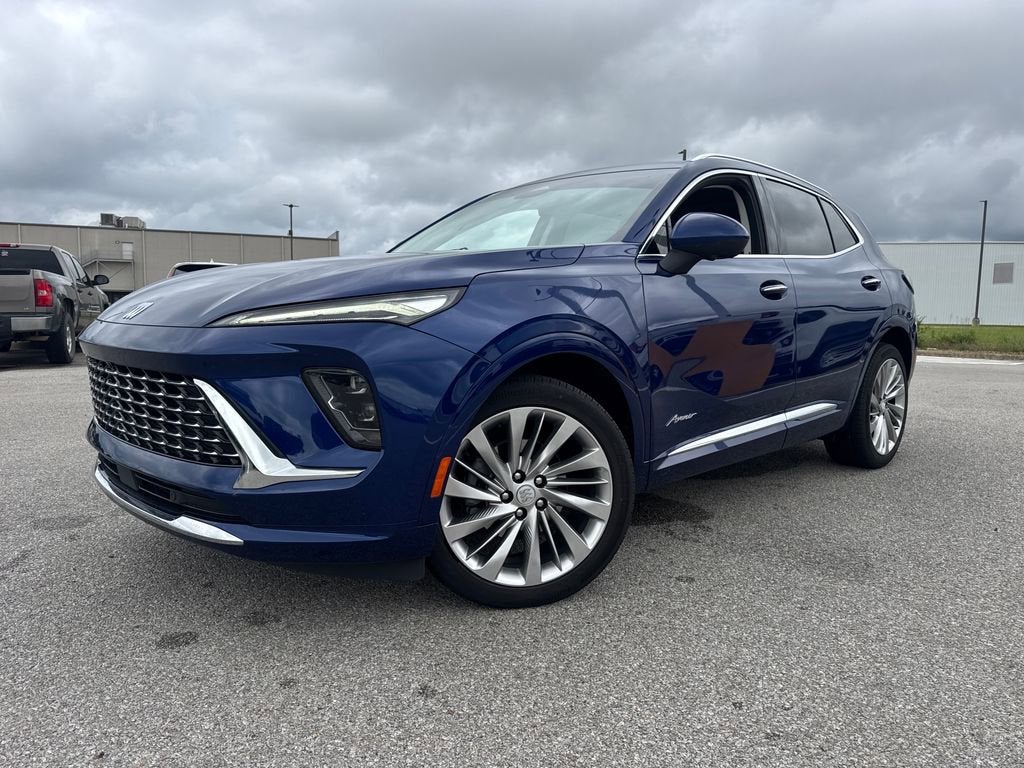2024 Buick Envision Avenir in Calypso Blue Metallic — front three-quarter view