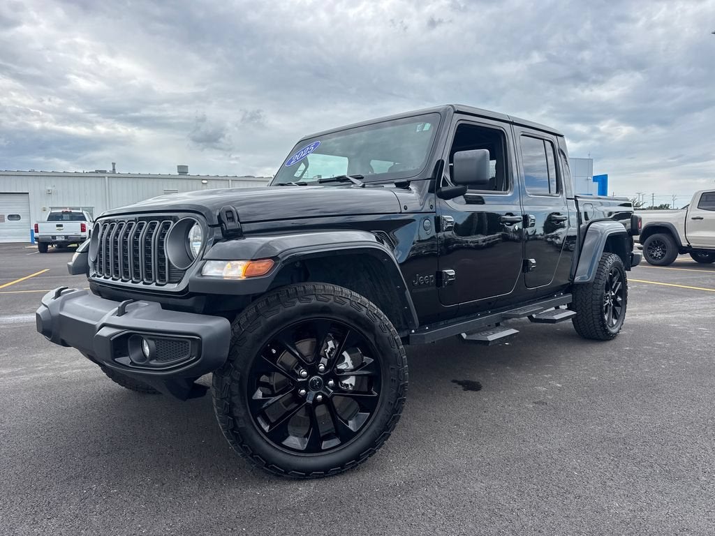 2025 Jeep Gladiator Nighthawk in Black Clearcoat — front three-quarter view