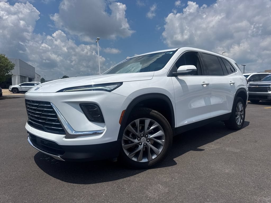 2025 Buick Enclave Preferred in Summit White — front three-quarter view